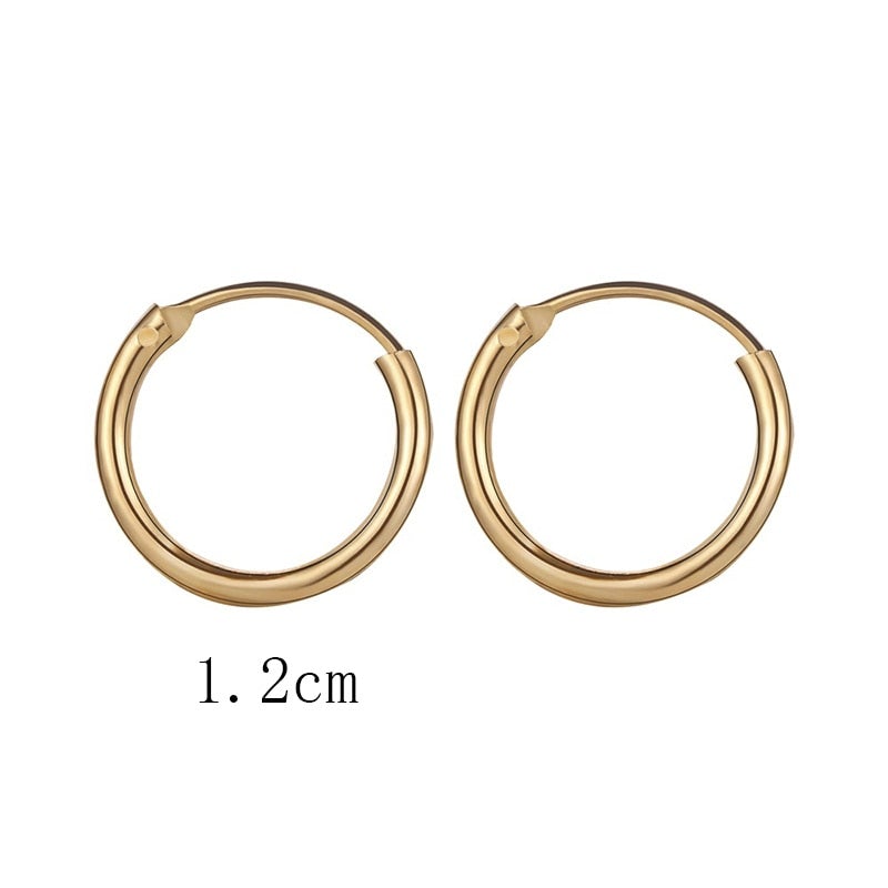 2020 New Vintage Rose Gold Multiple Dangle Small Circle Hoop Earrings for Women серьги Jewelry Steampunk Ear Clip Gift Hoop Earring vervekart 